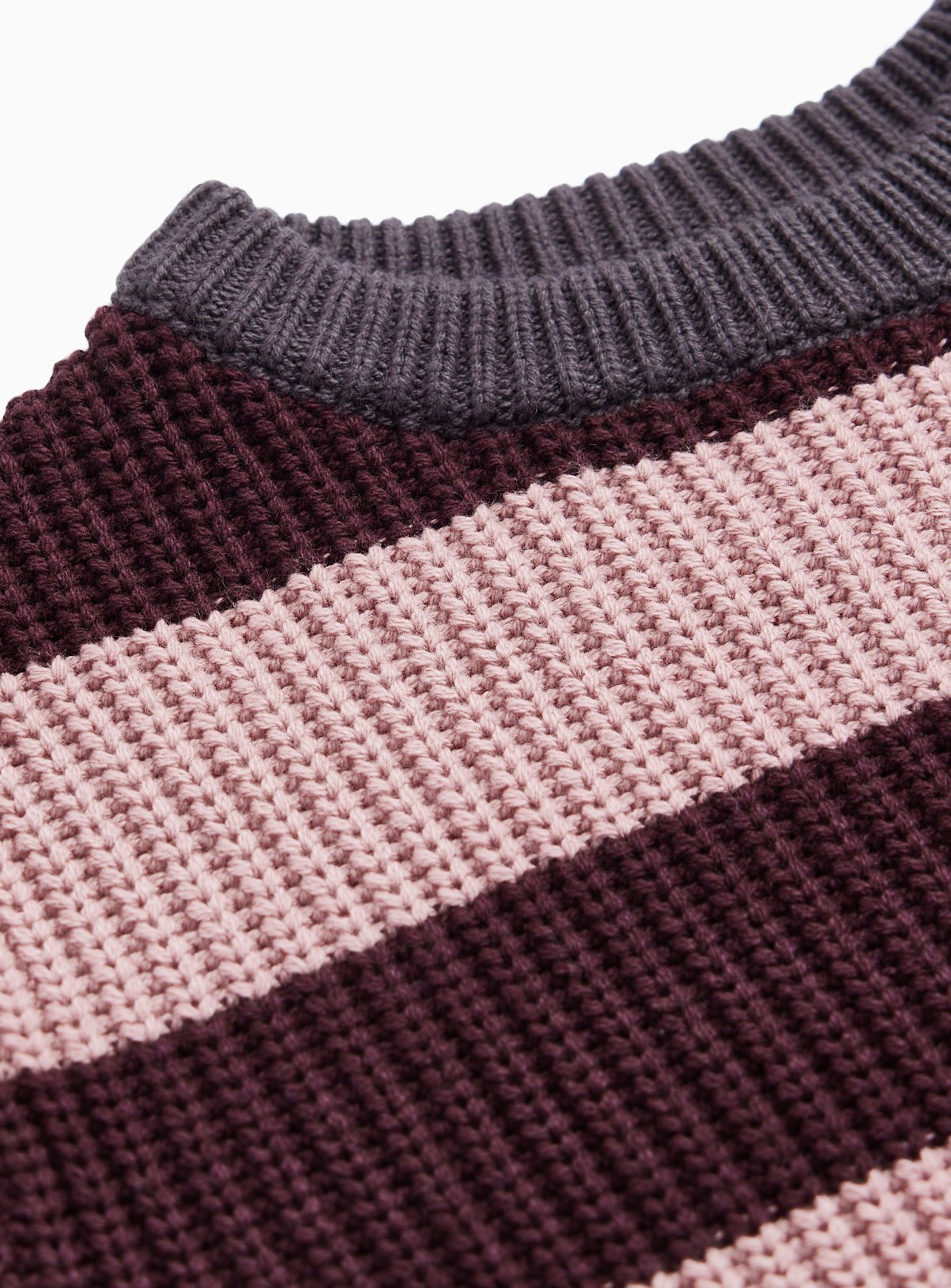 Horizontal Striped Crewneck Knitted Sweater 7-8 years - Image 2 thumbnail